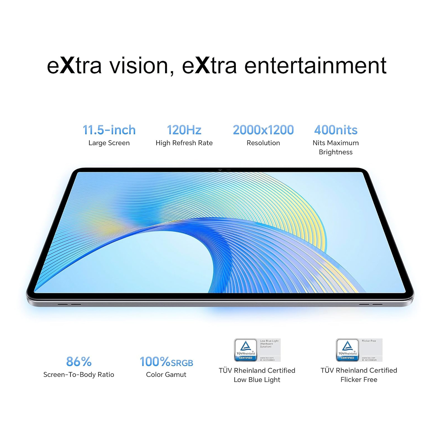 Honor Pad X9a Tablet – WiFi+4G 128GB 4GB RAM 11.5inch Grey — image 2