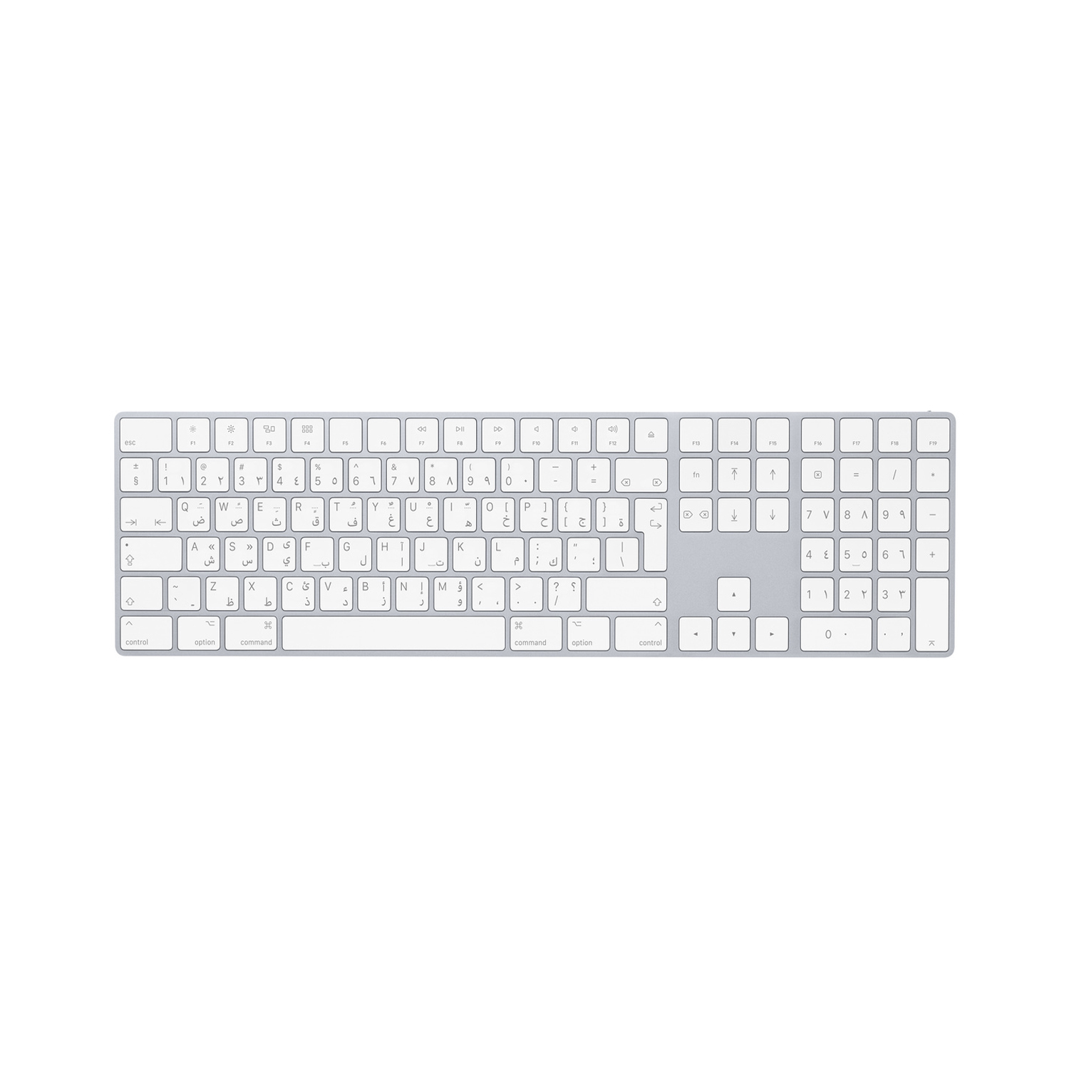 Apple Magic Keyboard with Numeric Keypad - Arabic - Silver MXCJ3AB/A — image 1