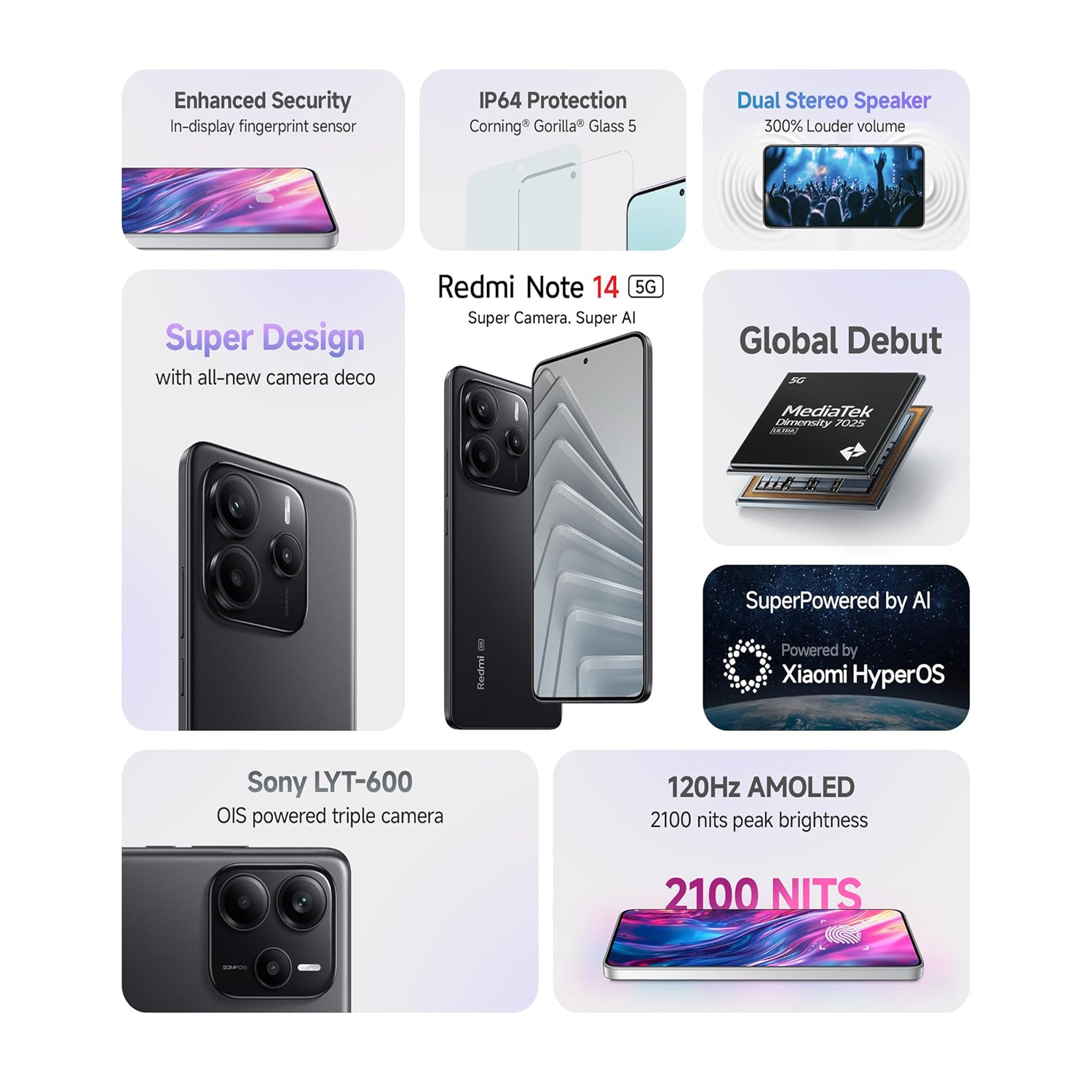 Xiaomi Redmi Note 14 Pro 256GB Midnight Black 5G Smartphone — image 6