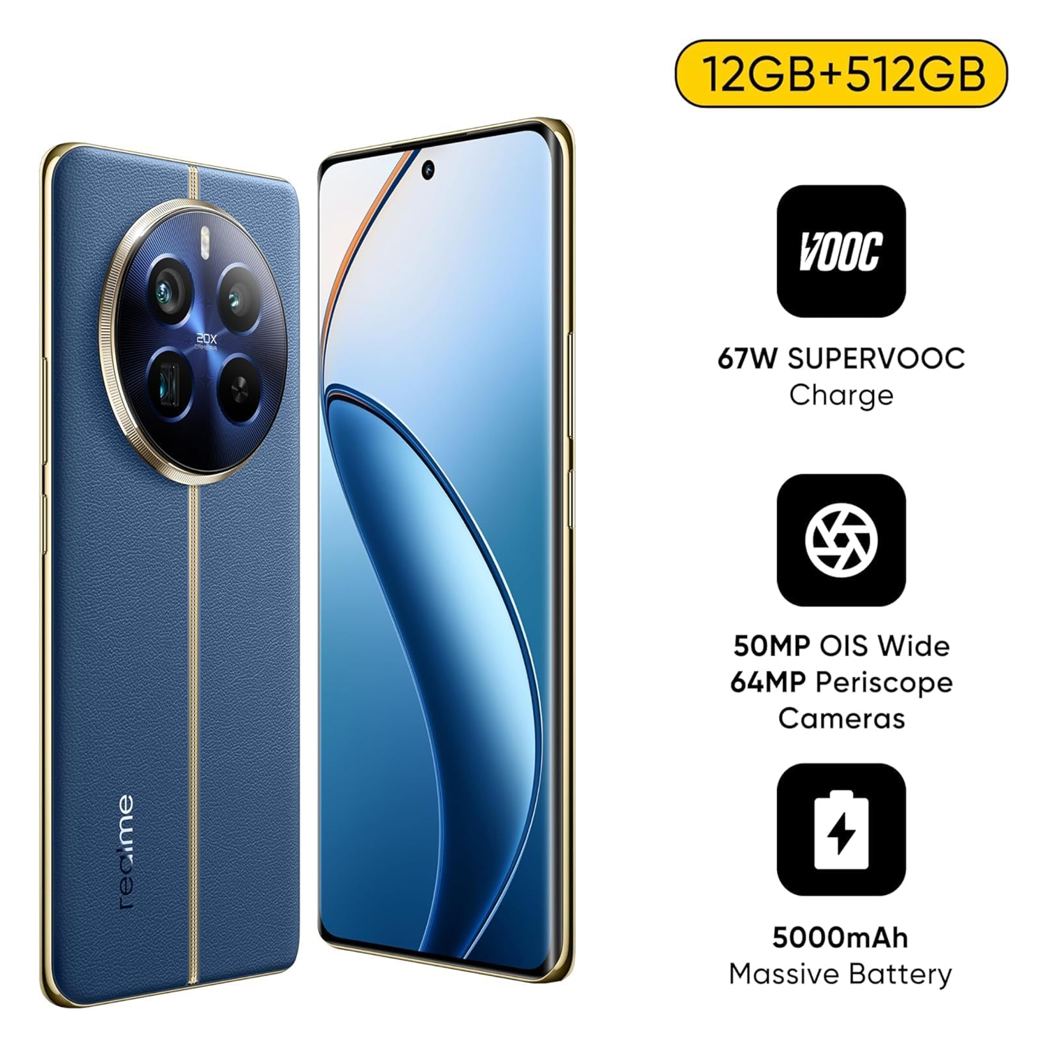 Realme 12 Pro, 5G, 6.7 Inch, 512G BLUE SMART PHONE — image 3
