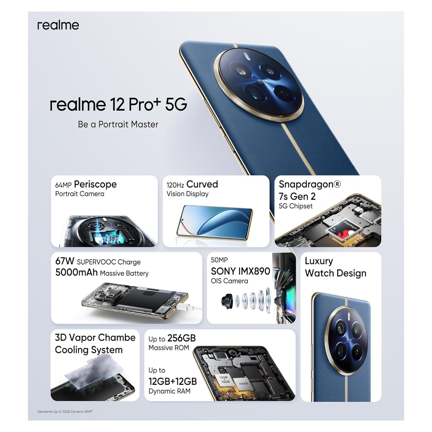 Realme 12 Pro, 5G, 6.7 Inch, 512G BLUE SMART PHONE — image 2