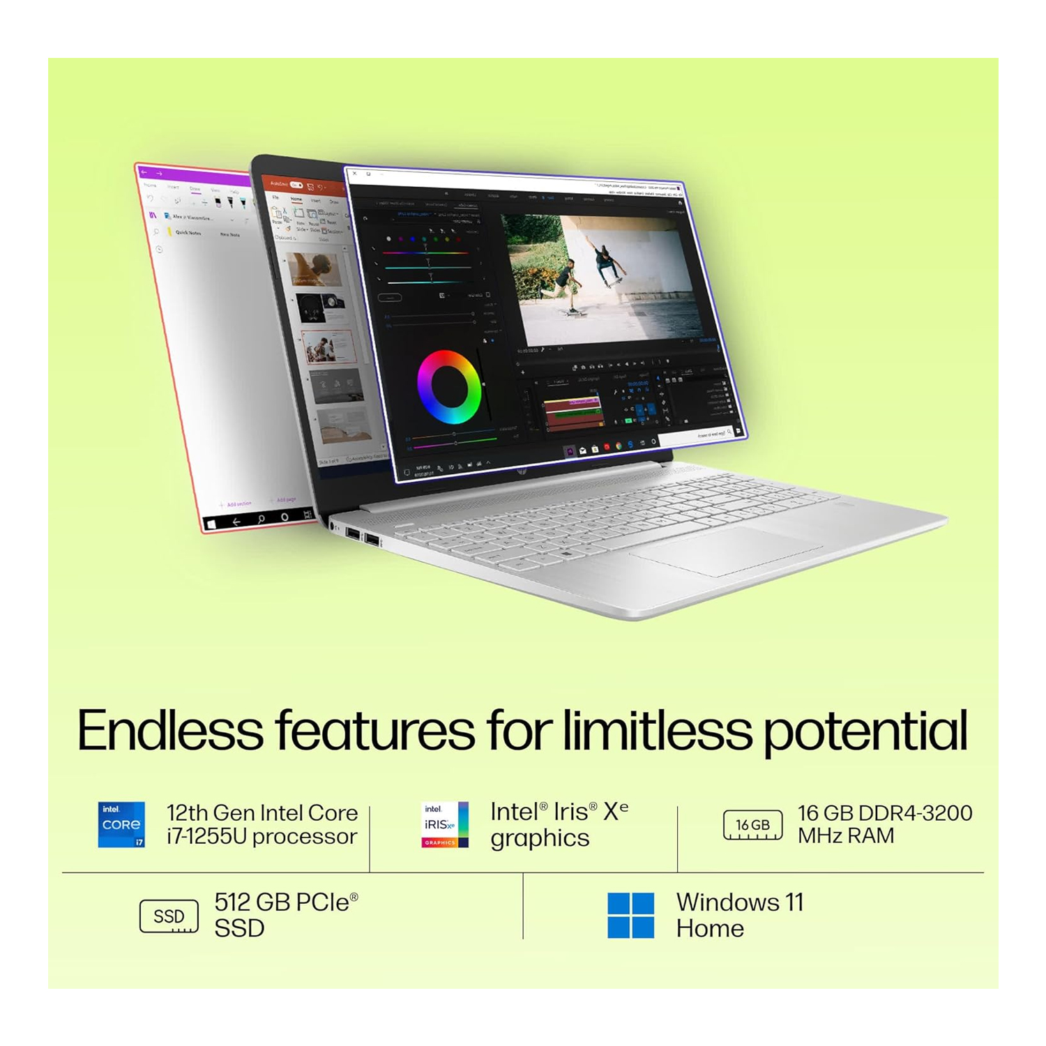 HP 15-FD-0458 NIA- ,i7-1255 U, 8 GB RAM ,512GB SSD, BT,15.6” SCREEN DOS LAPTOP — image 5