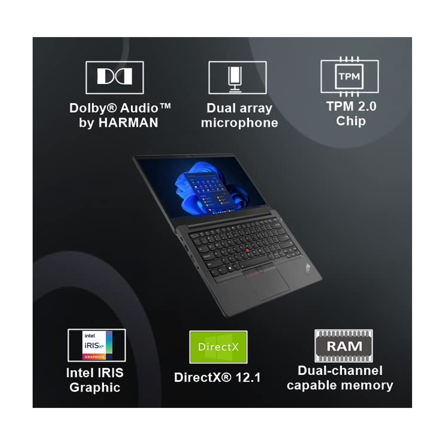 LENOVO ThinkPAD E14 ULTRA 7 155 U 16 RAM /512 SSD / 14.1 SCREEN FHD /W.L/ CAM/DOS LAPTOP — image 2