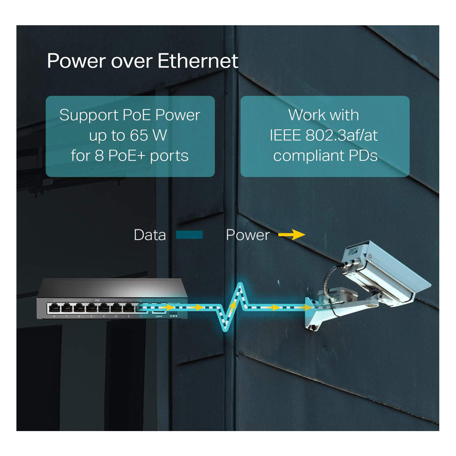 TP Link TL-SF1009P 65W 10/100 8 Ports PoE Switch — image 6