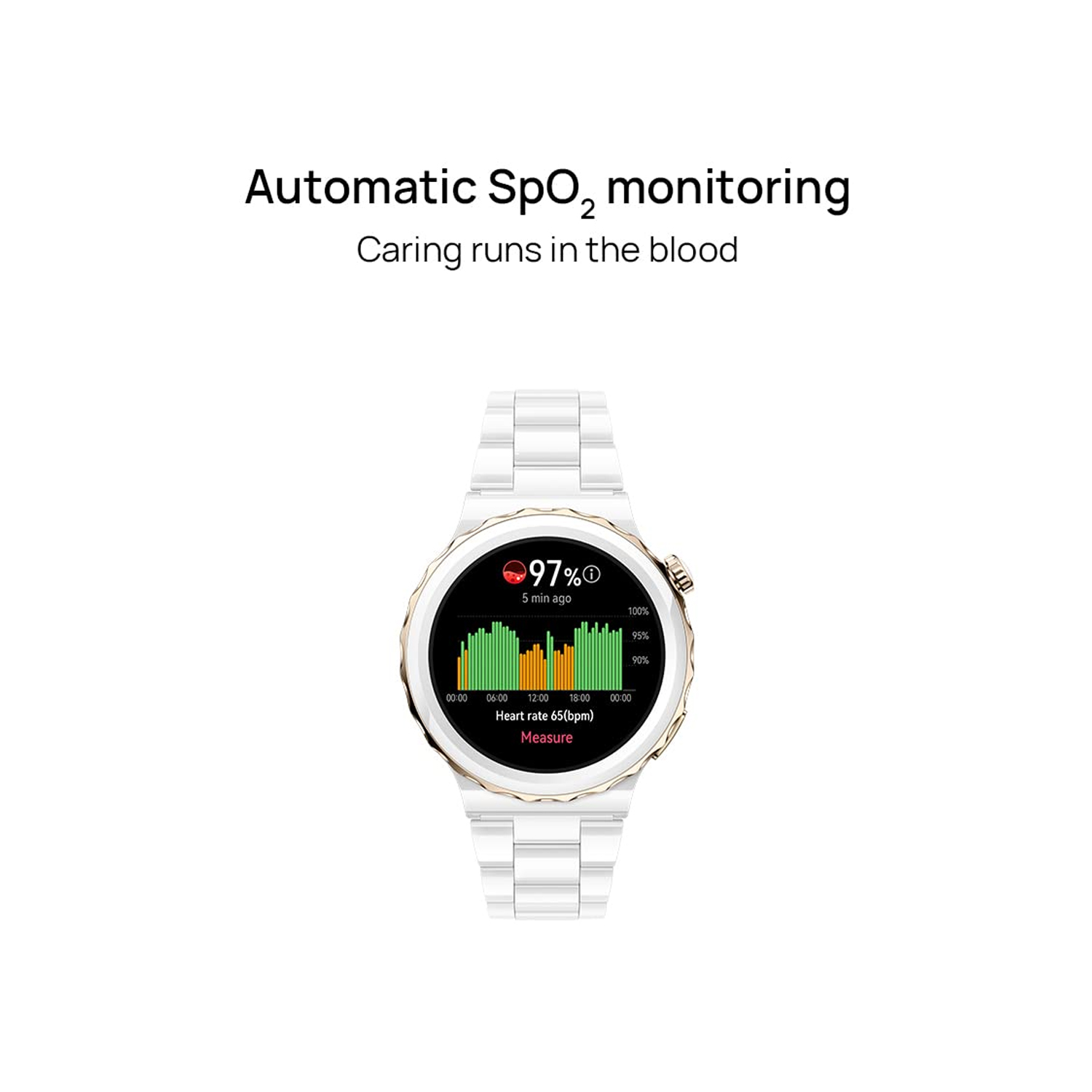 Huawei Watch GT3 Pro 43 MM, Gold Bezel, White Ceramic — image 5