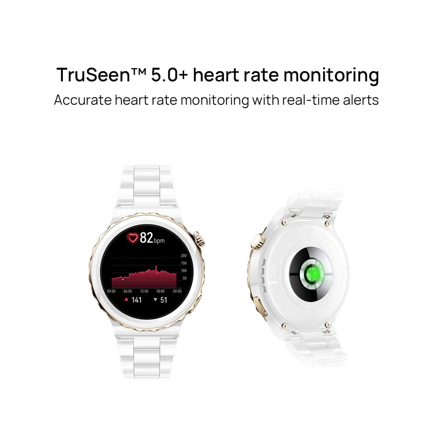 Huawei Watch GT3 Pro 43 MM, Gold Bezel, White Ceramic — image 4