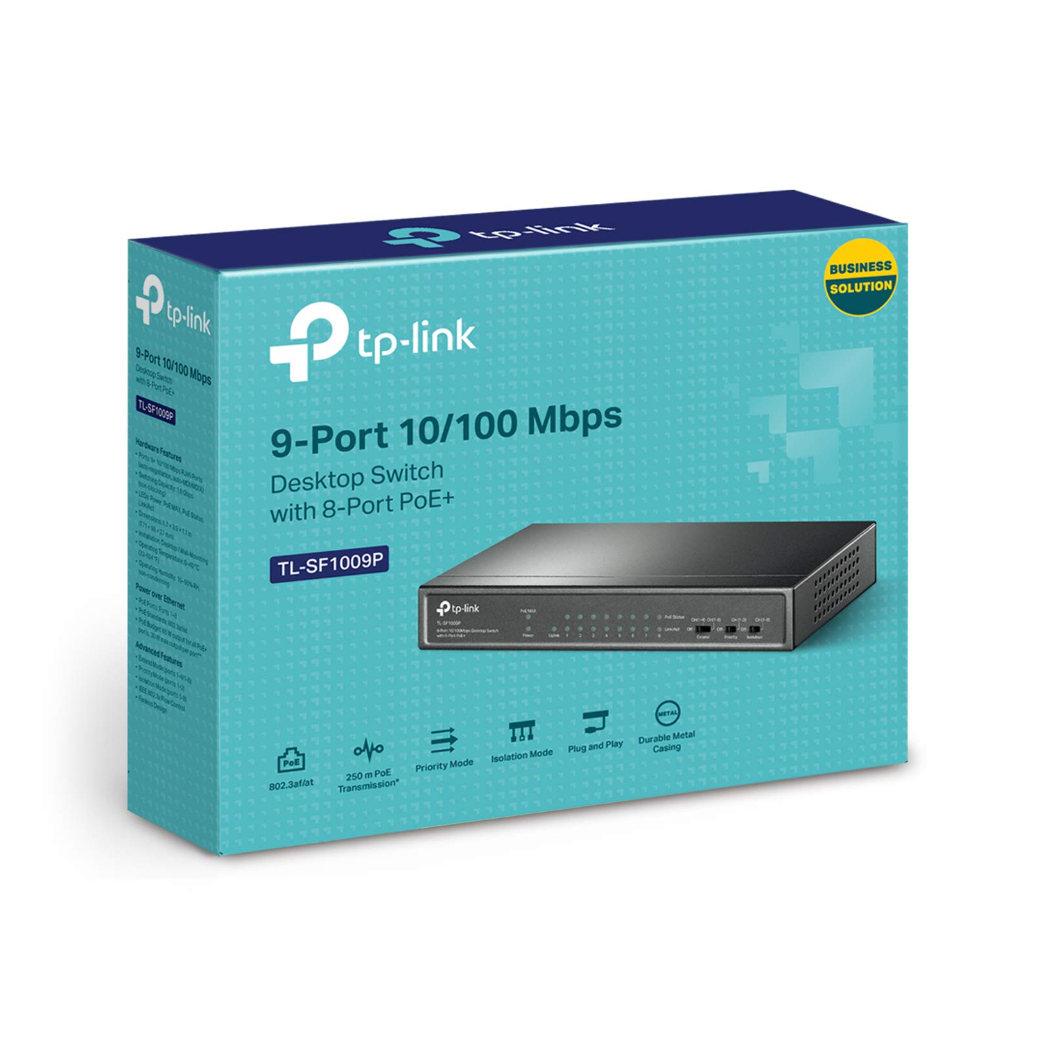 TP Link TL-SF1009P 65W 10/100 8 Ports PoE Switch — image 2