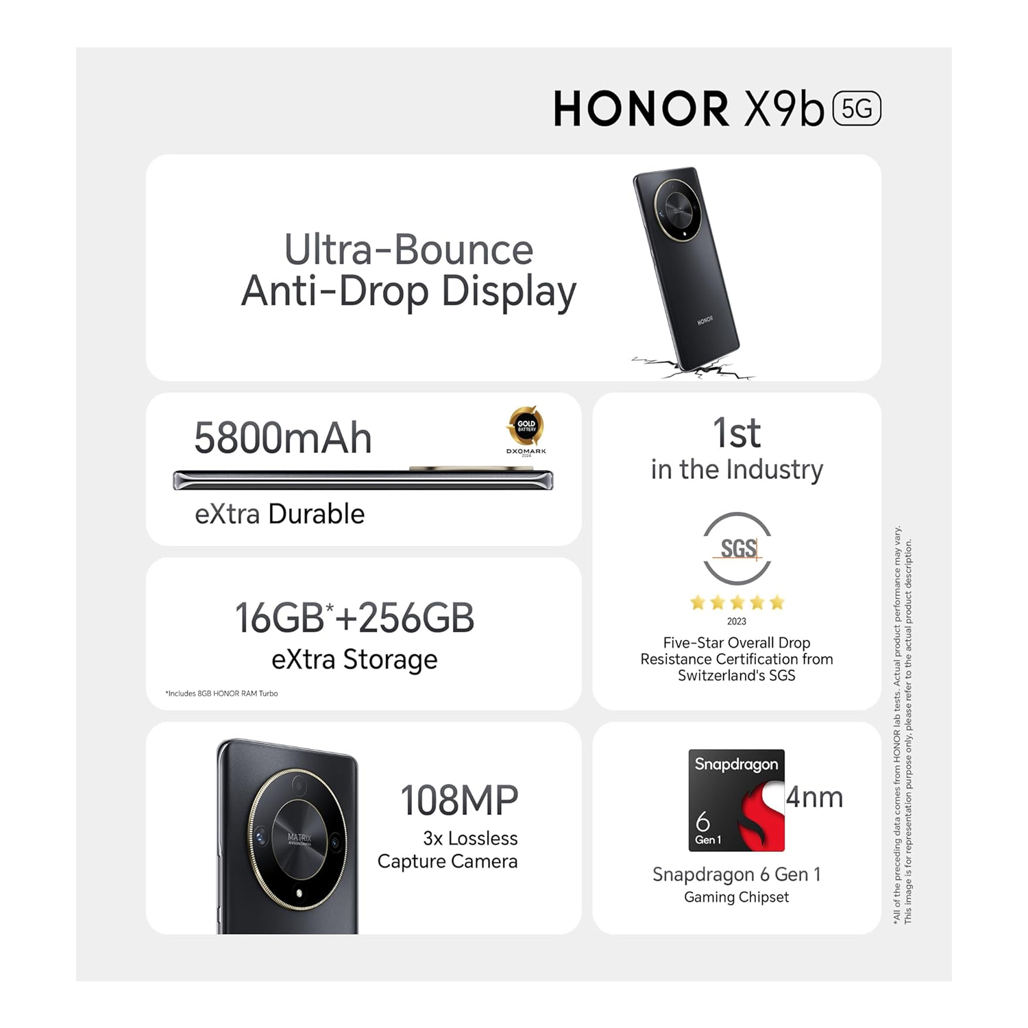 Honor X9b 256GB Midnight Black 5G Smartphone — image 2