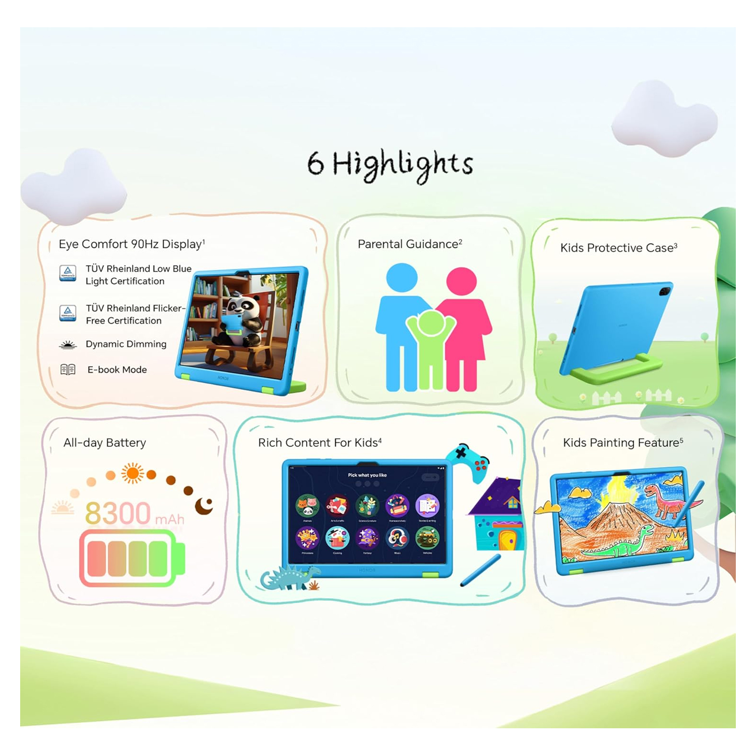 Honor Pad X8a Kids Edition Wifi Tablet, 4 GB RAM, 128 GB Storage, Gray — image 6