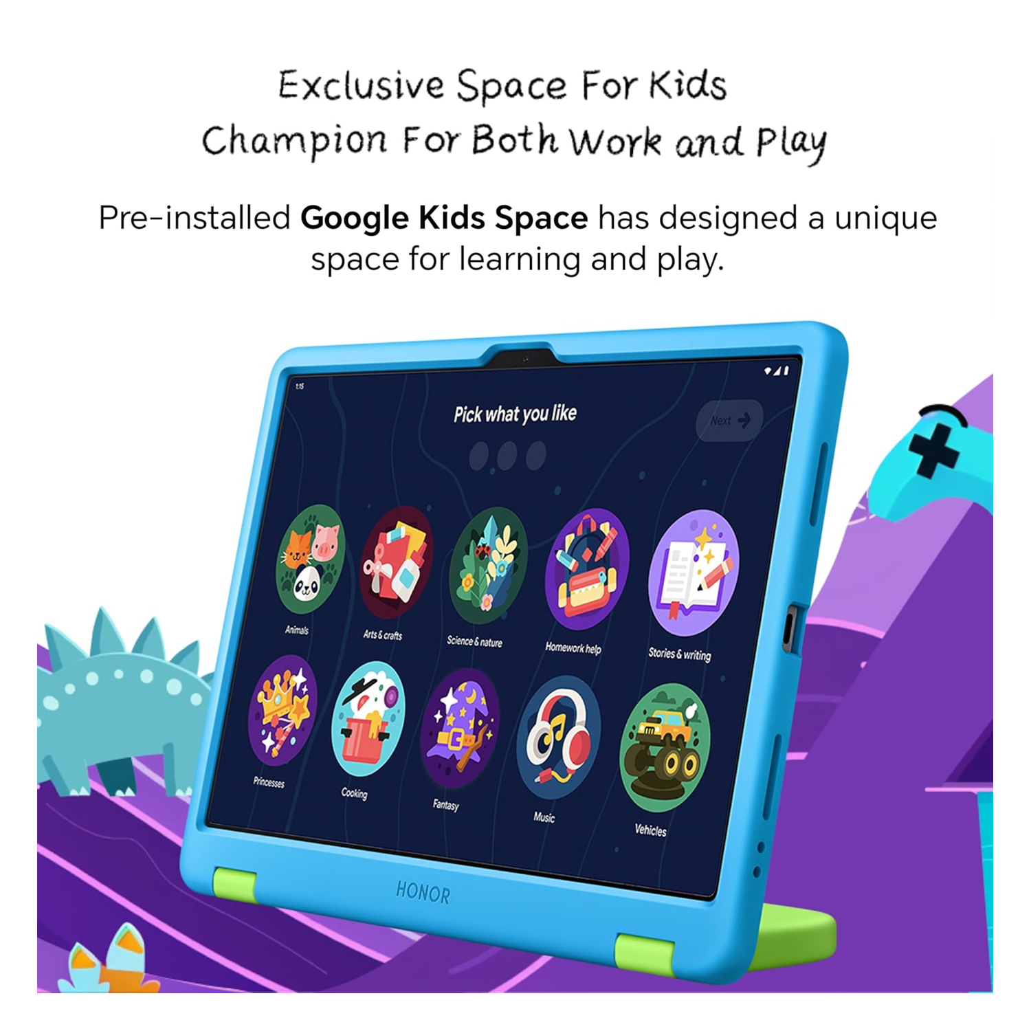 Honor Pad X8a Kids Edition Wifi Tablet, 4 GB RAM, 128 GB Storage, Gray — image 5