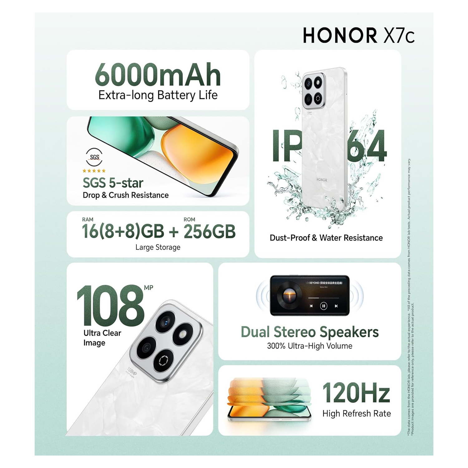 Honor X7c 256GB Moonlight White 5G Smartphone — image 4