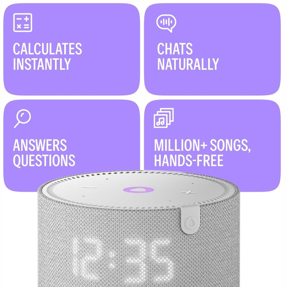 Yasmina AI Enabled Smart Bluetooth Speaker Midi, Grey — image 3