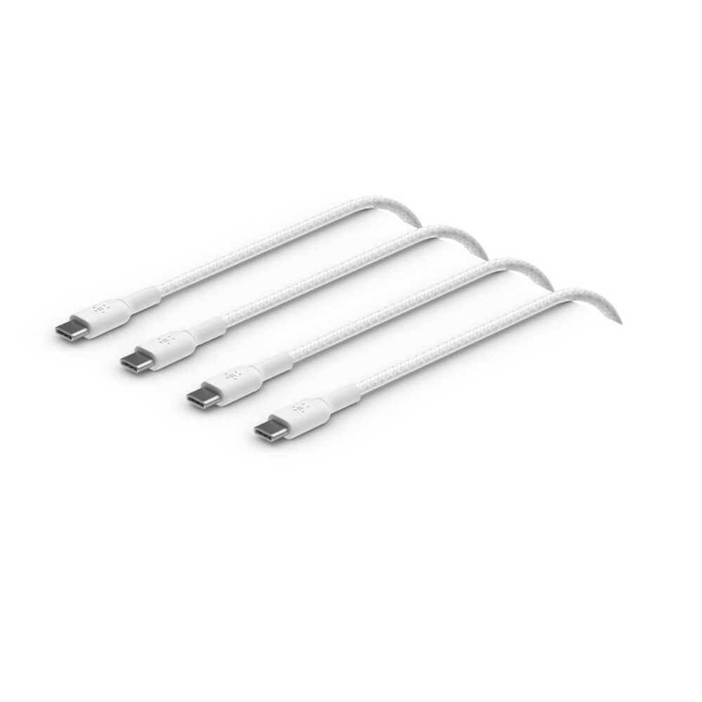 Belkin BoostCharge braided USB C to USB C 1M, White 2pack CAB004bt1MWH2PK — image 1