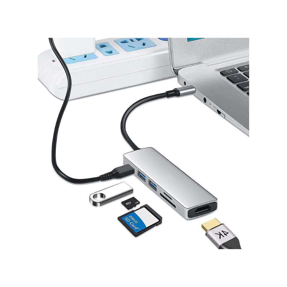 AIRSKY HDTV Adapter 6 in 1 USB-C Hub + Card Reader 4K Ultra HD — image 3