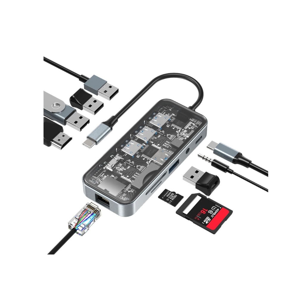 AIRSKY Type-C to Multi Function Docking Station 100W 10 in 1 (HC-87) — image 3