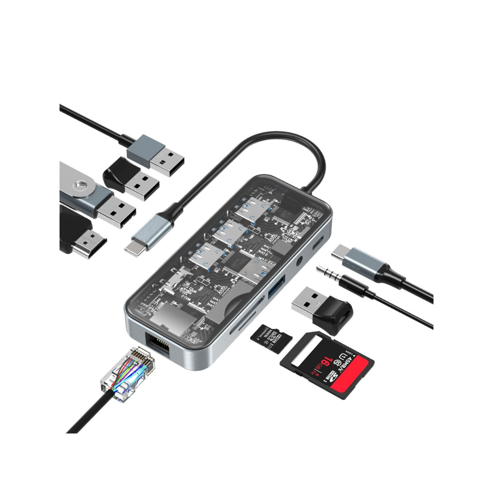 AIRSKY Type-C to Multi Function Docking Station 100W 10 in 1 (HC-87) — image 2