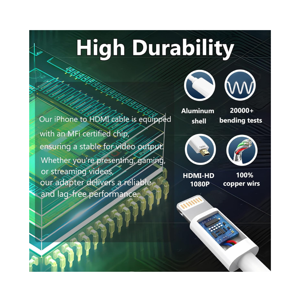 AIRSKY VIDEO CABLE FOR I PHONE/TV/PROJECTOR/DISPLAY 2K 60Hz HD CABLE — image 2