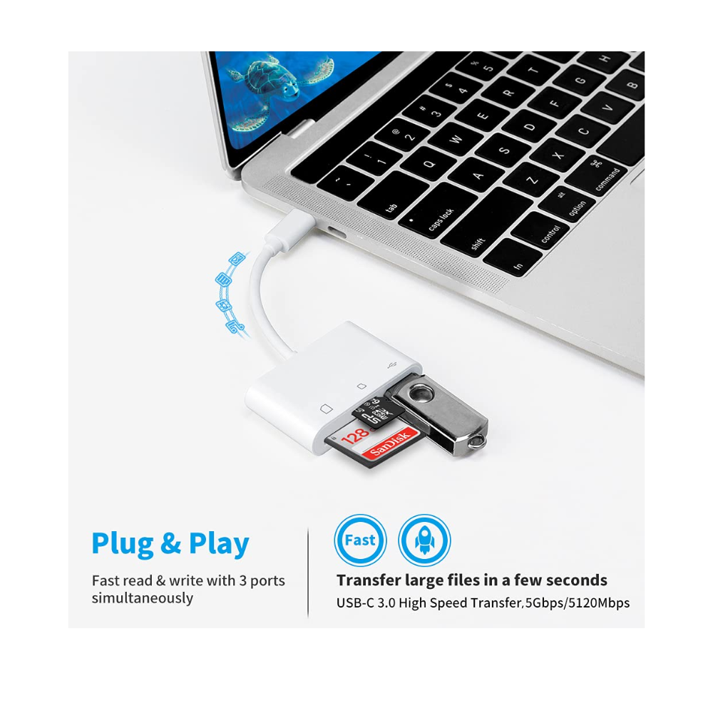 AIRSKY Type C To USB SD/MICRO SD CARD READER — image 2