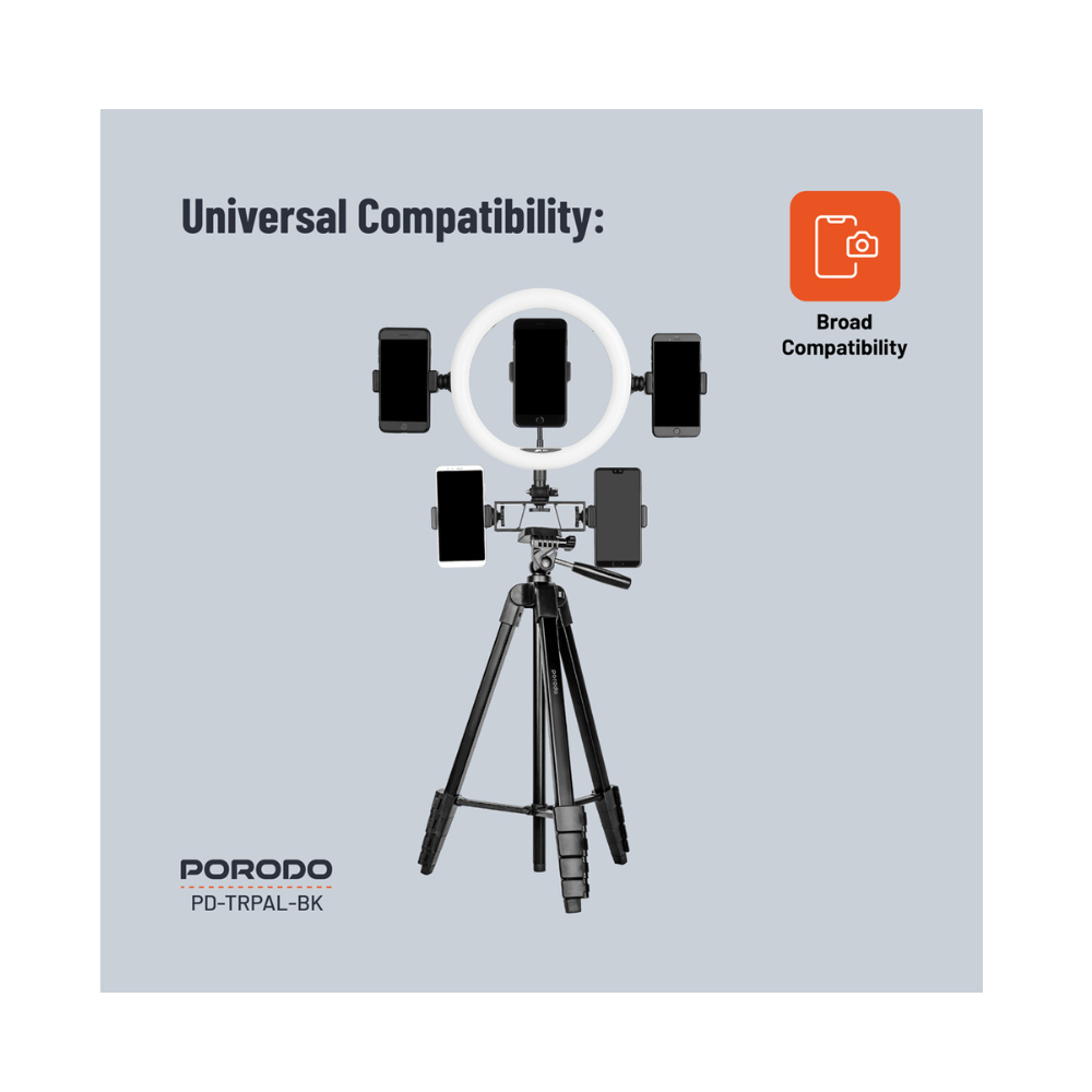 Porodo Professional Gimbal Tripod 171CM Max Height PD-Trpal-BK — image 3