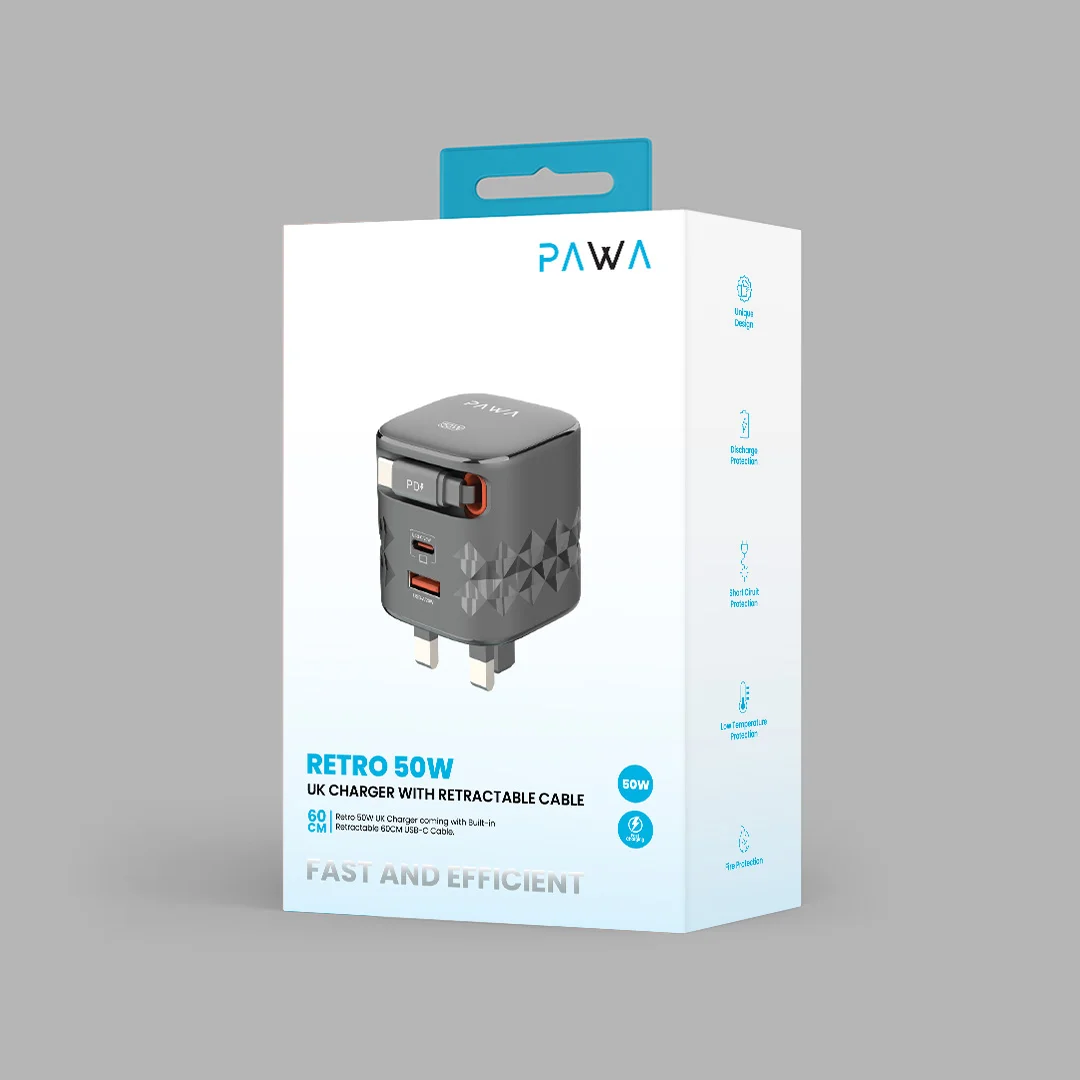 Pawa Retrro 50W with 60CM USB C Cable PD Power Adapter — image 3