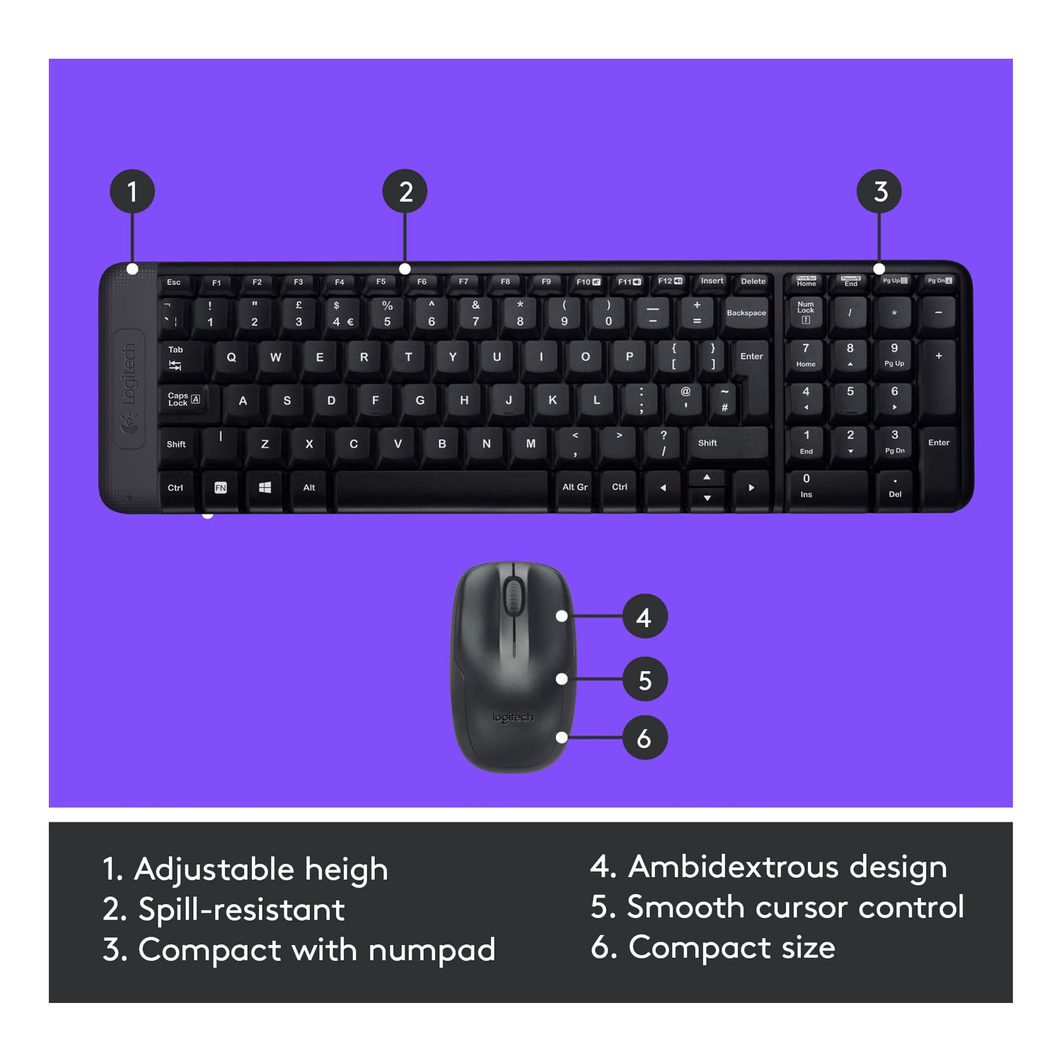 Logitech Mk220 Wireless Keyboard With Mouse — image 2