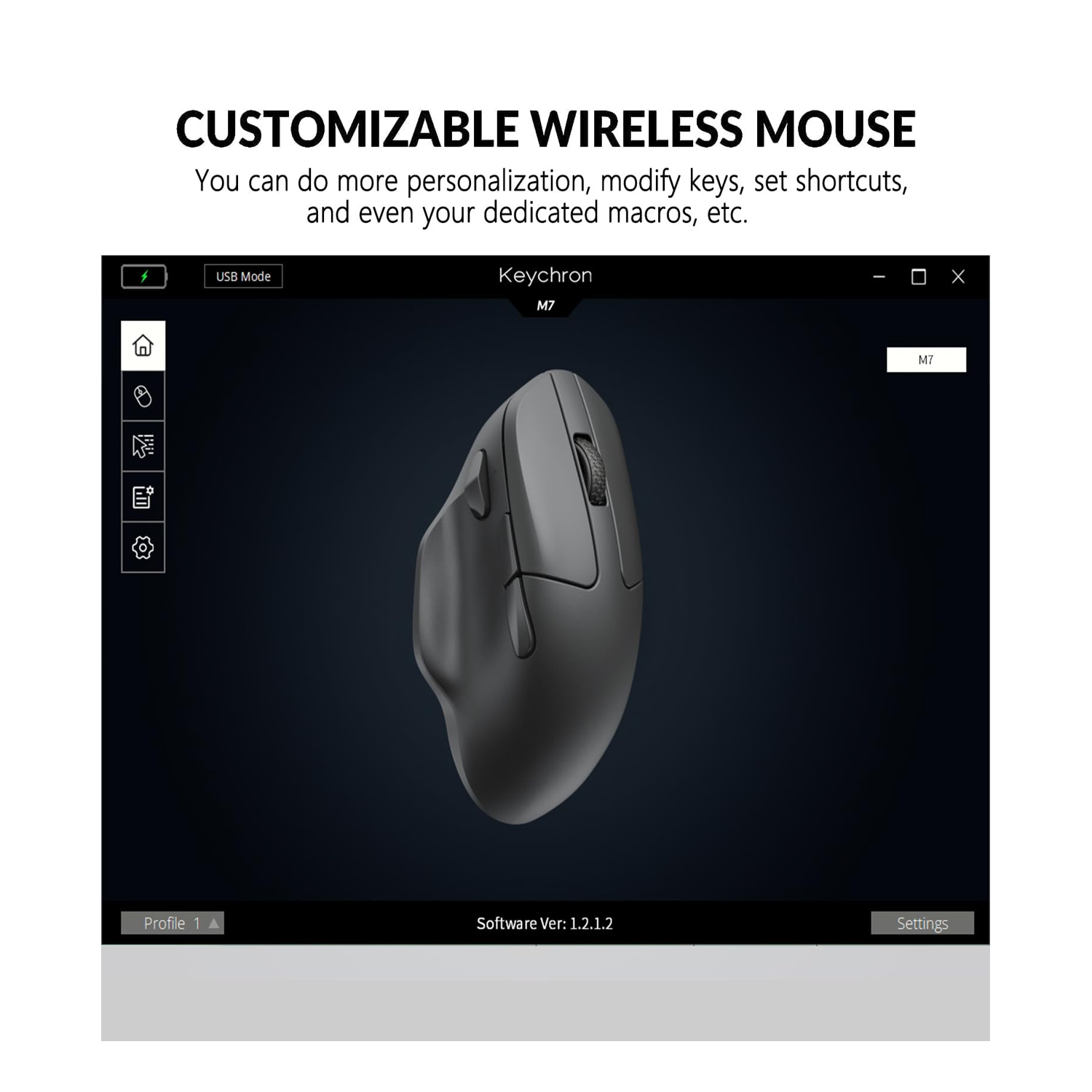 M7 RGB Tri-Mode Wireless Mouse — image 4
