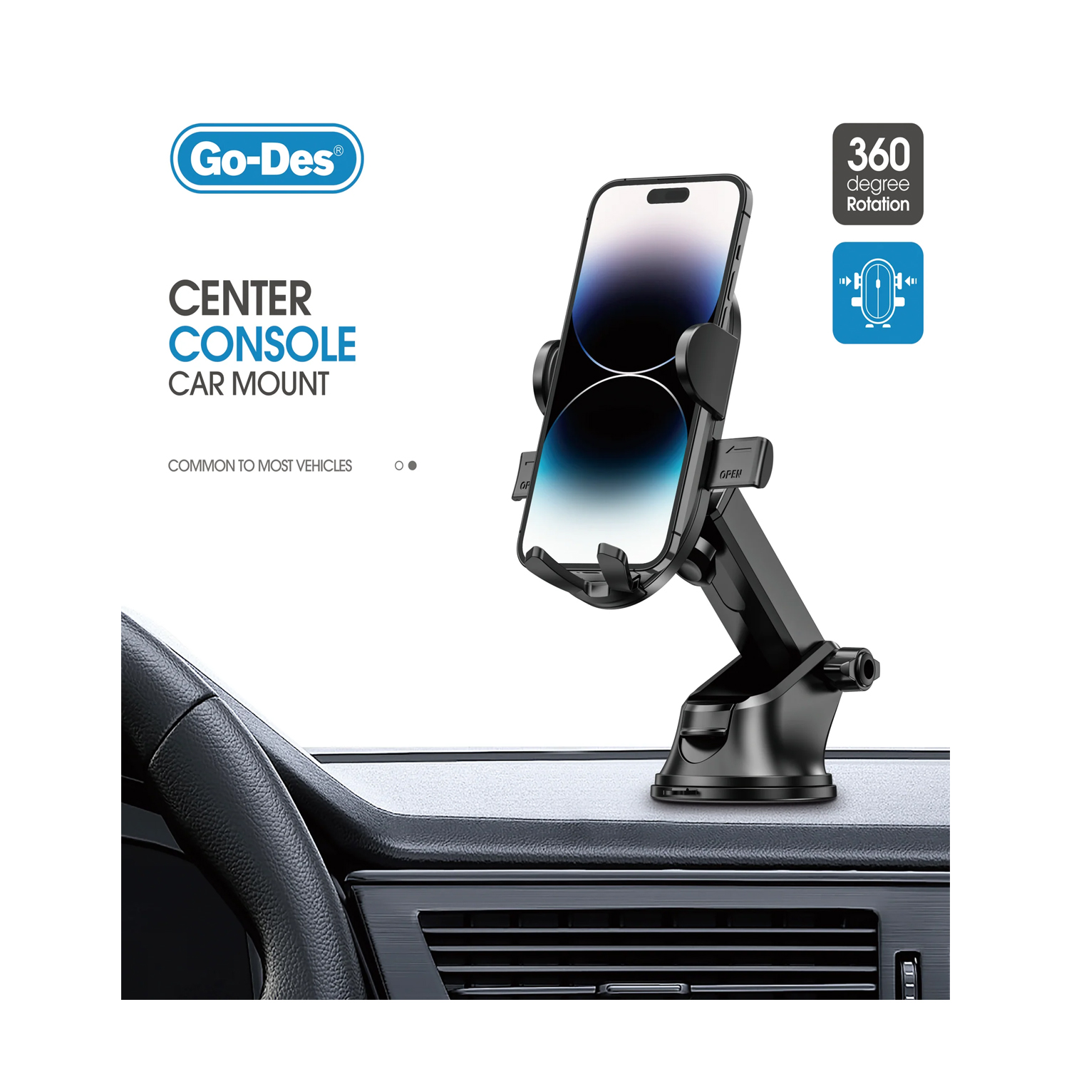 Go Des 360 Center Console Car Mount GD-HD643 — image 3