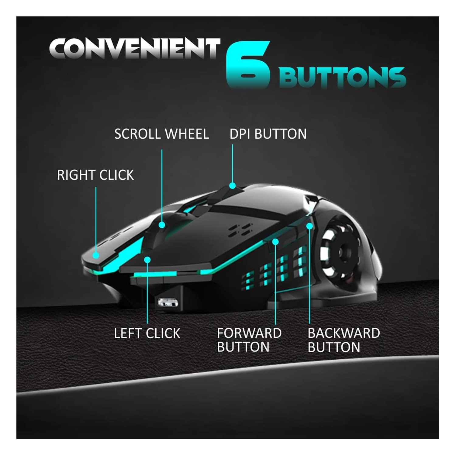 Wireless Gaming Mouse W-01 Type C Charging — image 3