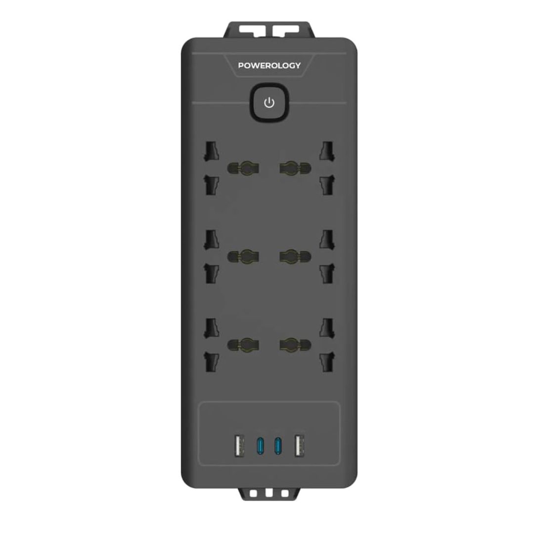 Powerology 6AC Power Strip 2500W PDWC034 — image 1
