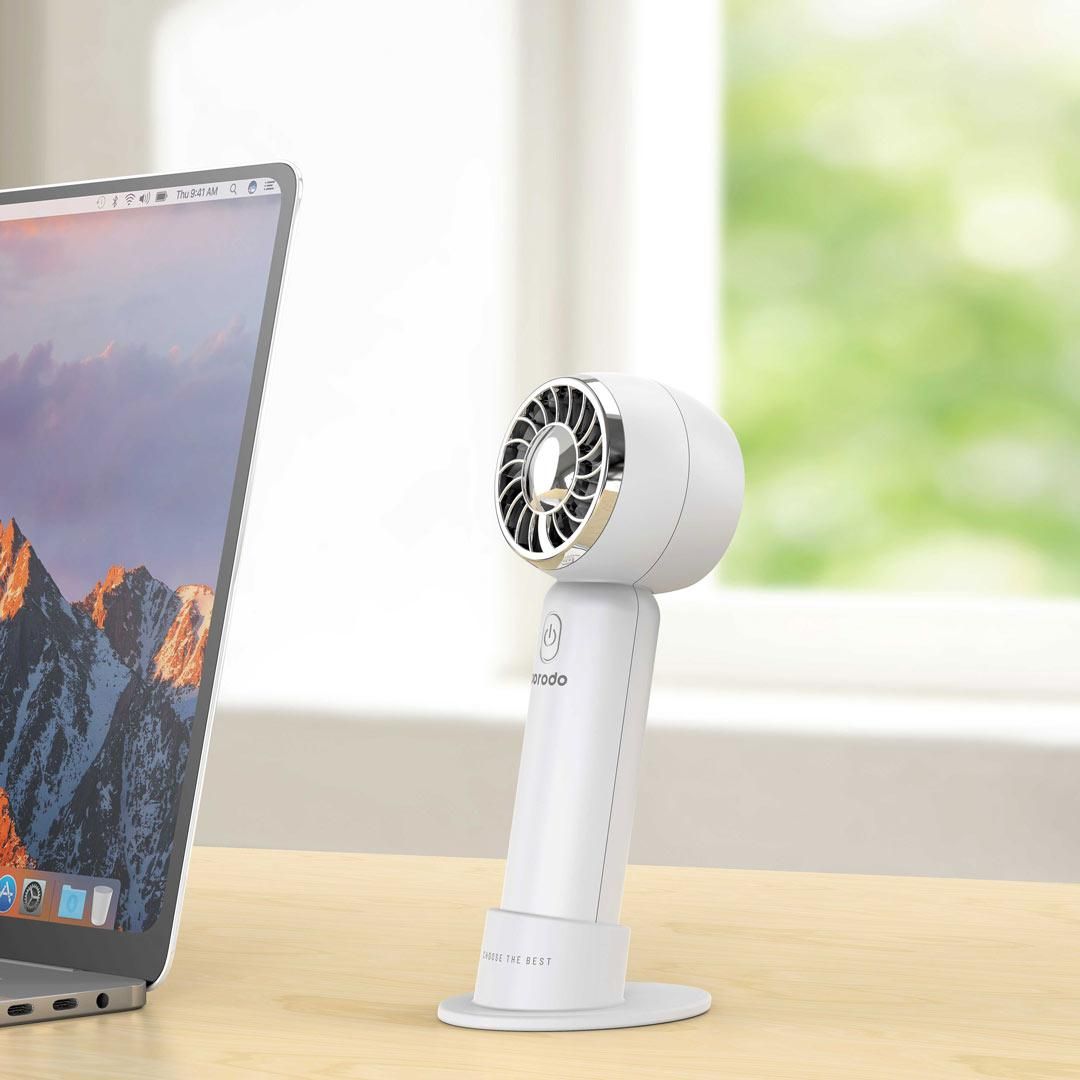 PORODO LIFESTYLE Portable Handheld Turbo Cooling Fan-White — image 4