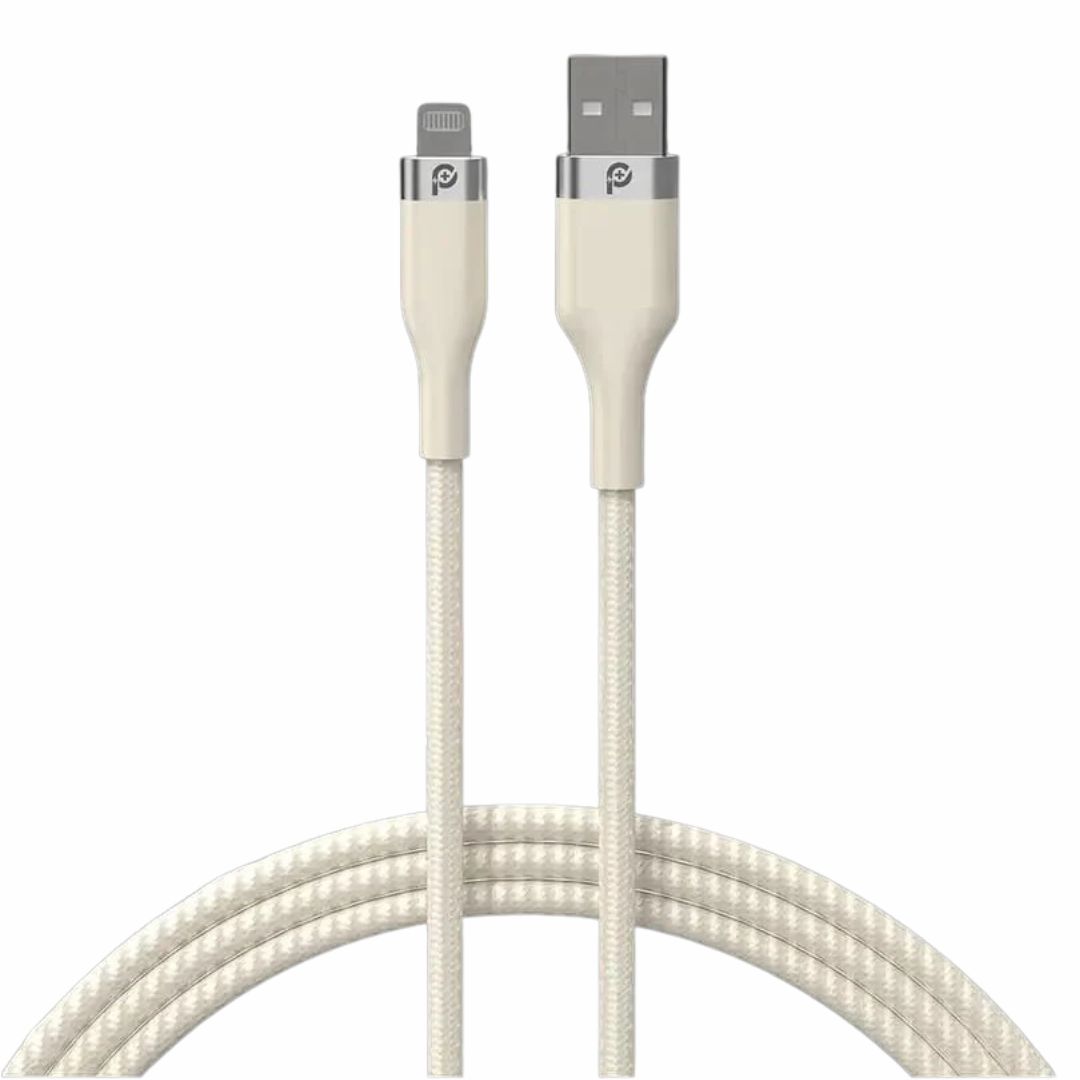 Power+ Rapid Pro USB-A to Lightning Premium Briaded Cable 1.2M White — image 3