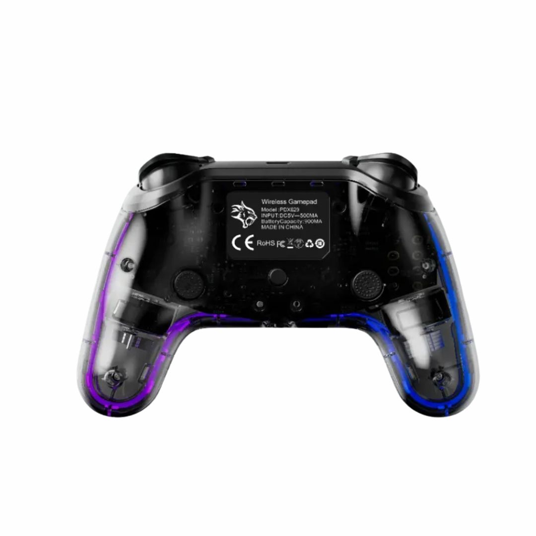 PORODO PDX629 Gaming Srystal Shell PS4 Controller Black — image 3