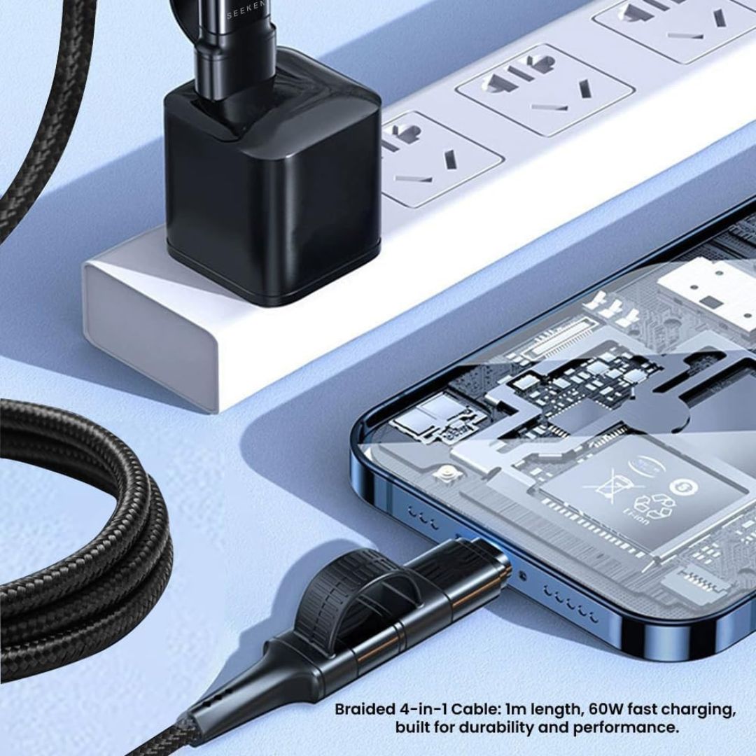 Seeken SC4-1 4 in 160W 1M Braided Cable — image 3