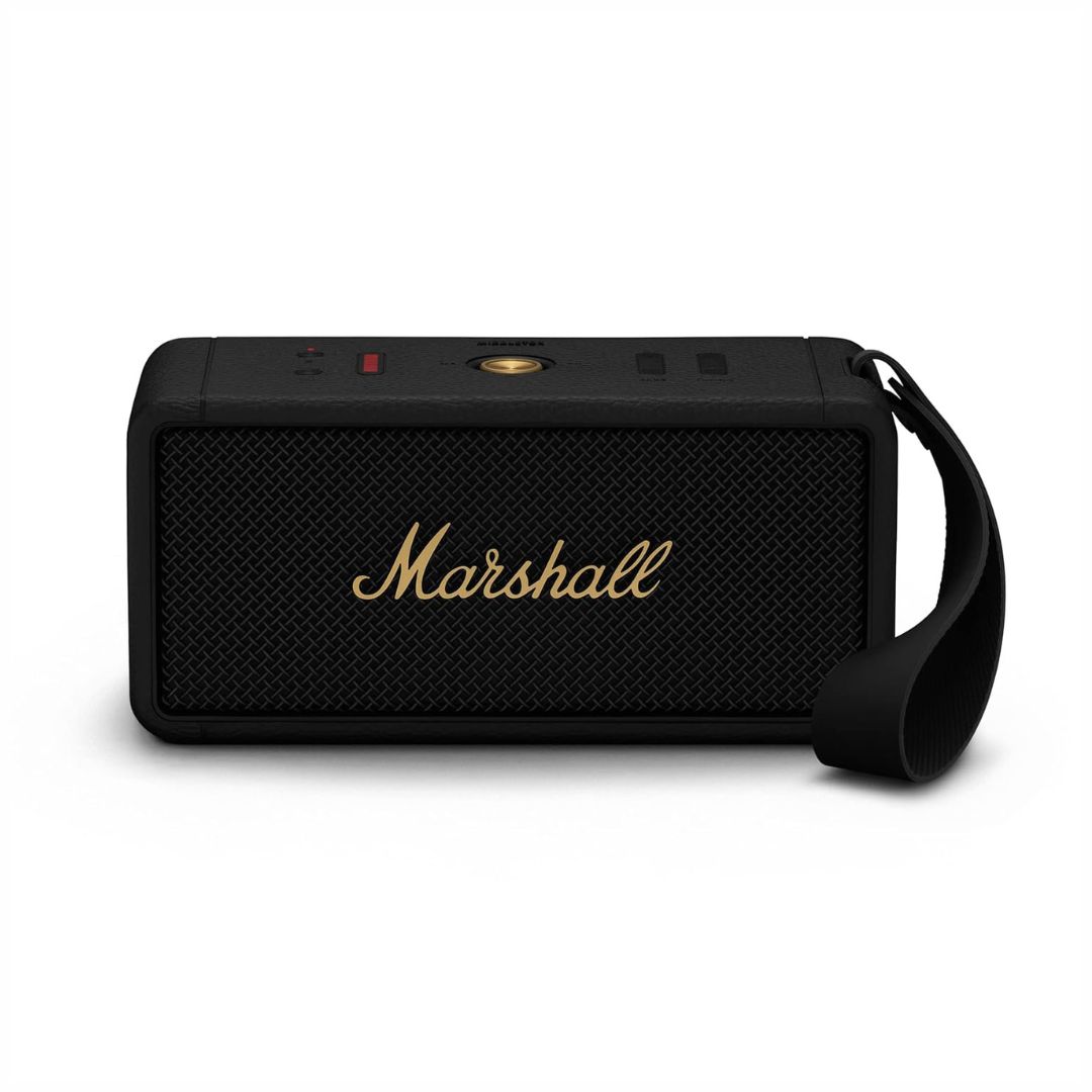 Marshall Middleton Portable Wireless Bluetooth Speaker MIDDLETON2-(Black/Brass, Cream) — image 2