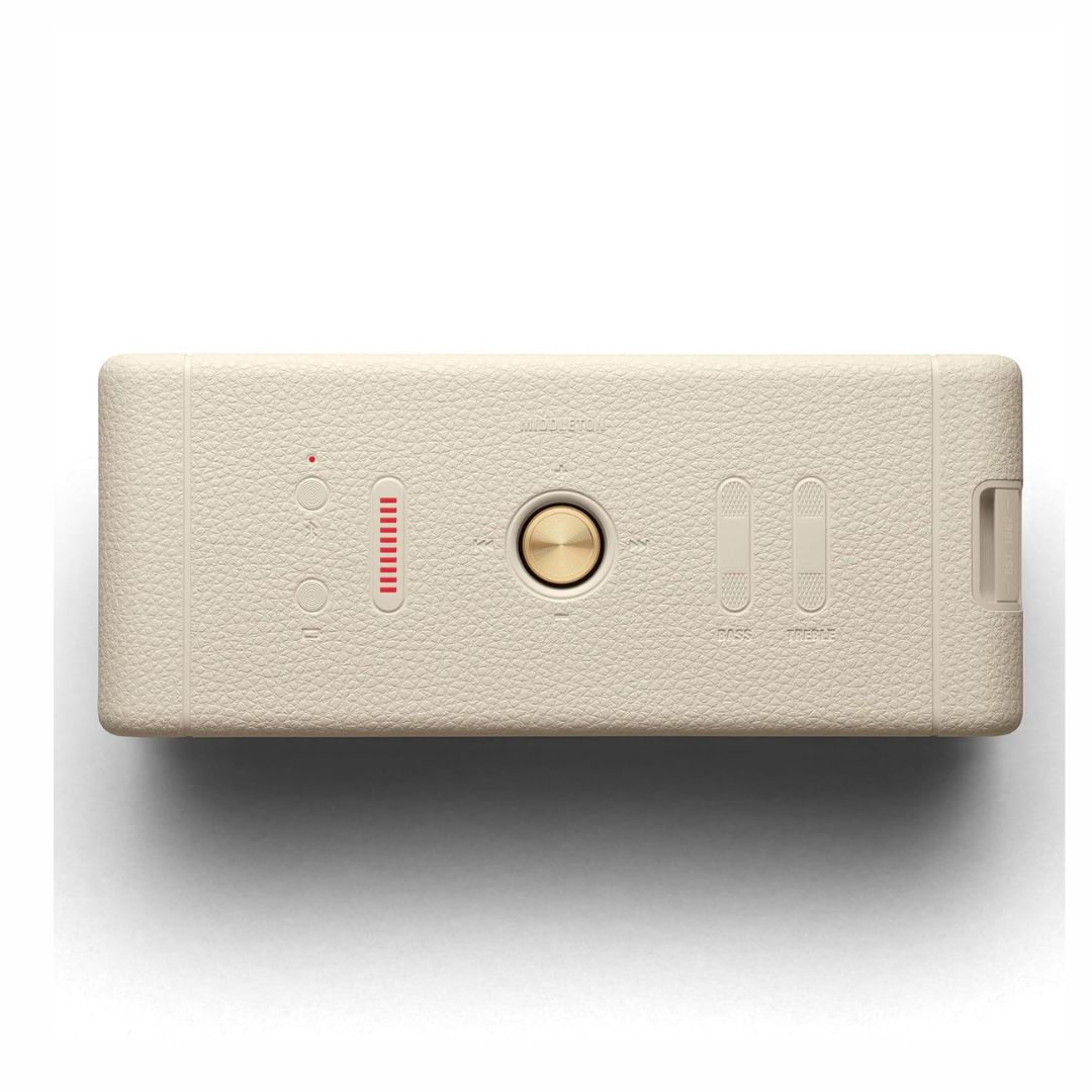 Marshall Middleton Portable Wireless Bluetooth Speaker MIDDLETON2-(Black/Brass, Cream) — image 7