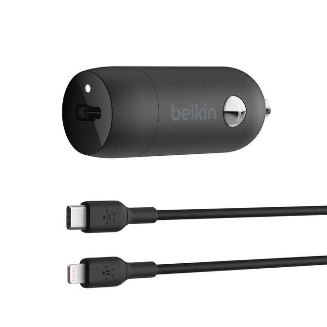 Belkin BoostCharge USB-C PD Car Charger 30W + 1M USB-C to Lightning Cable CCA004bt1MBK-B5 — image 1
