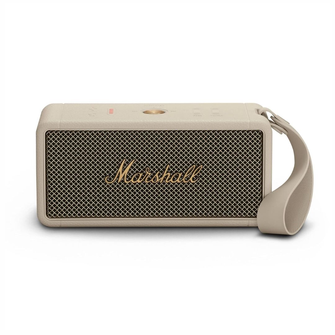 Marshall Middleton Portable Wireless Bluetooth Speaker MIDDLETON2-(Black/Brass, Cream) — image 3