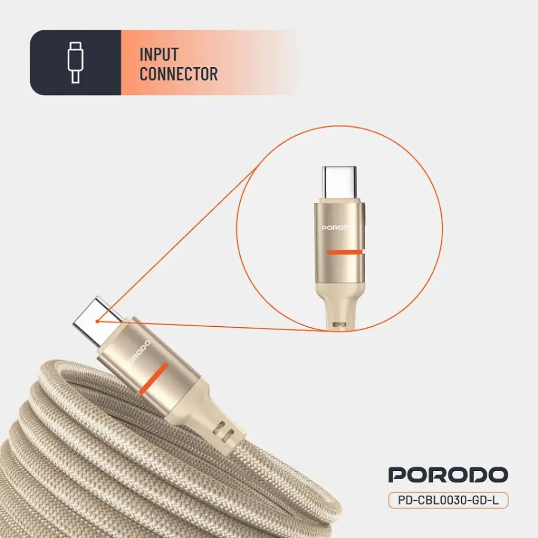 Porodo USB C to USB C PD 60W Cable 1.2M — image 2