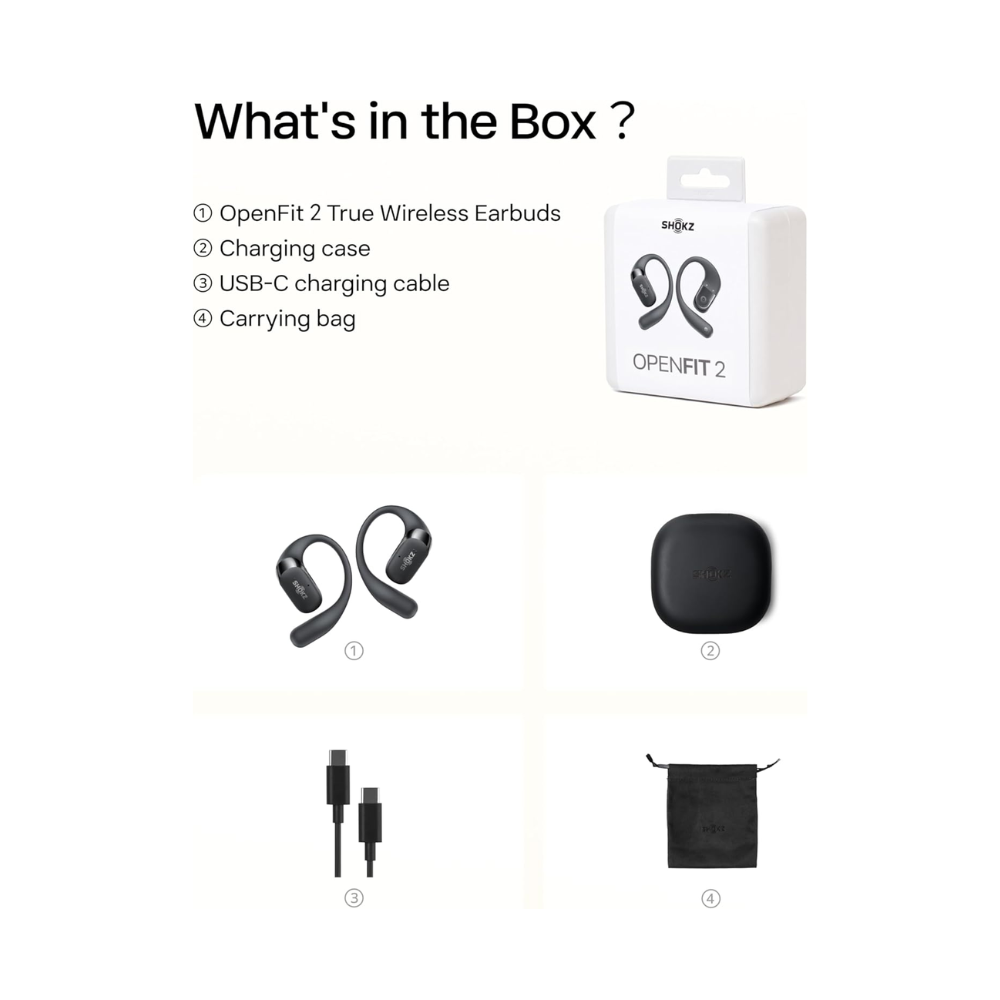 Aftershokz Open Fit 2 Earbuds Black T920 — image 4