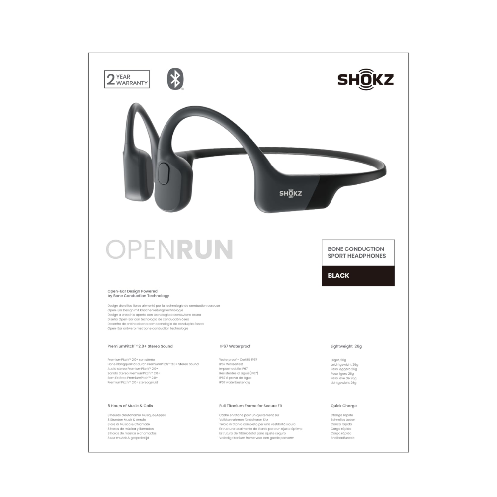 SHOKZ OpenRun SE- Open-Ear Bluetooth Wireless Bone Conduction Sport Headphones — image 2