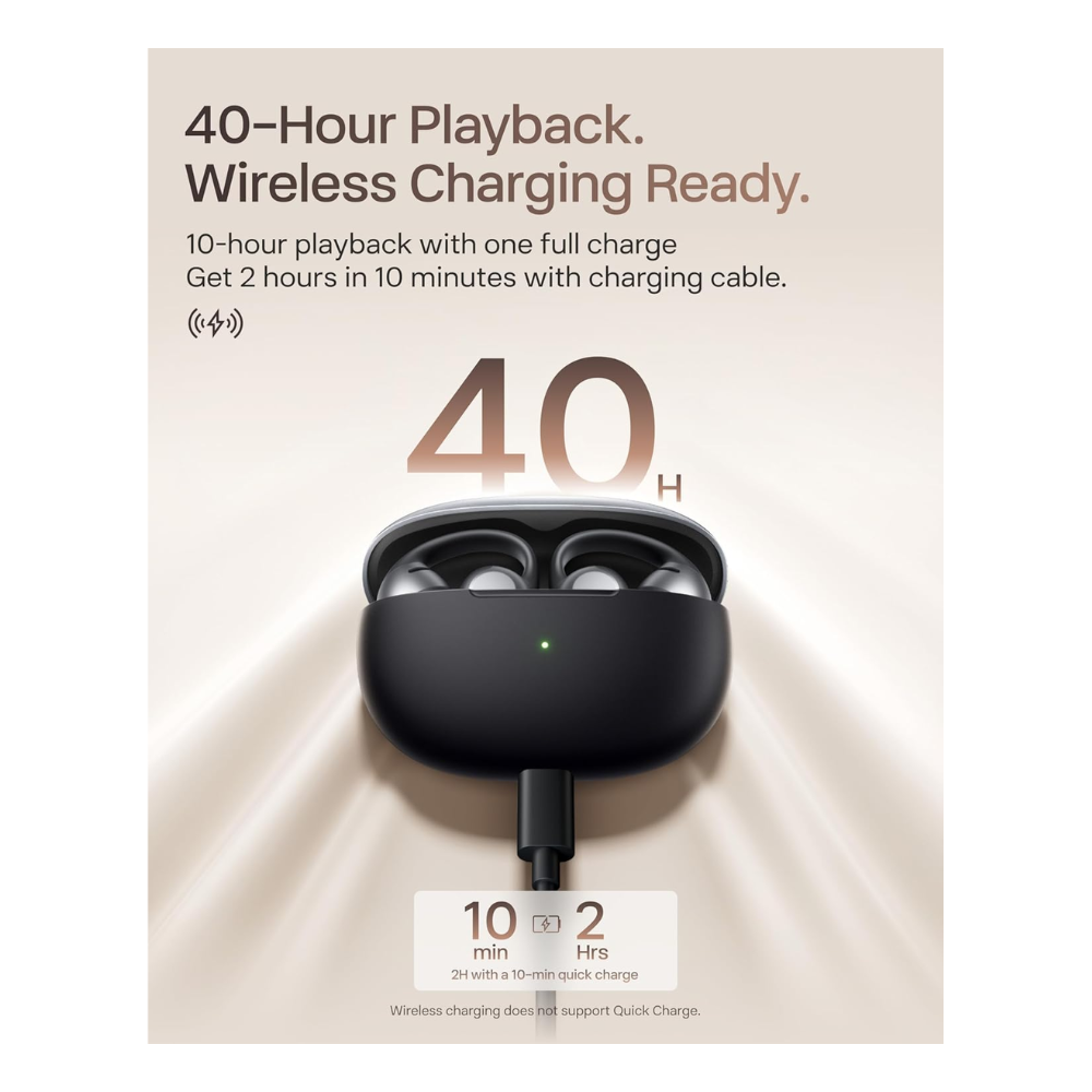 After SHOKZ Open Dots ONE Wireless Open-Ear, Clip-On Earbuds (Black) — image 2