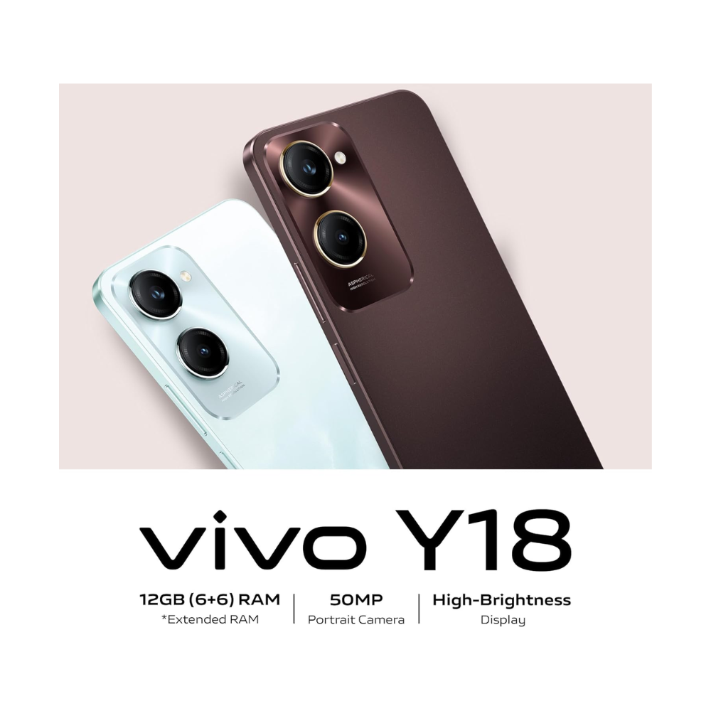 Vivo Y18 Dual SIM 4G Smartphone, 6 GB RAM, 128 GB storage, Mocha Brown — image 3