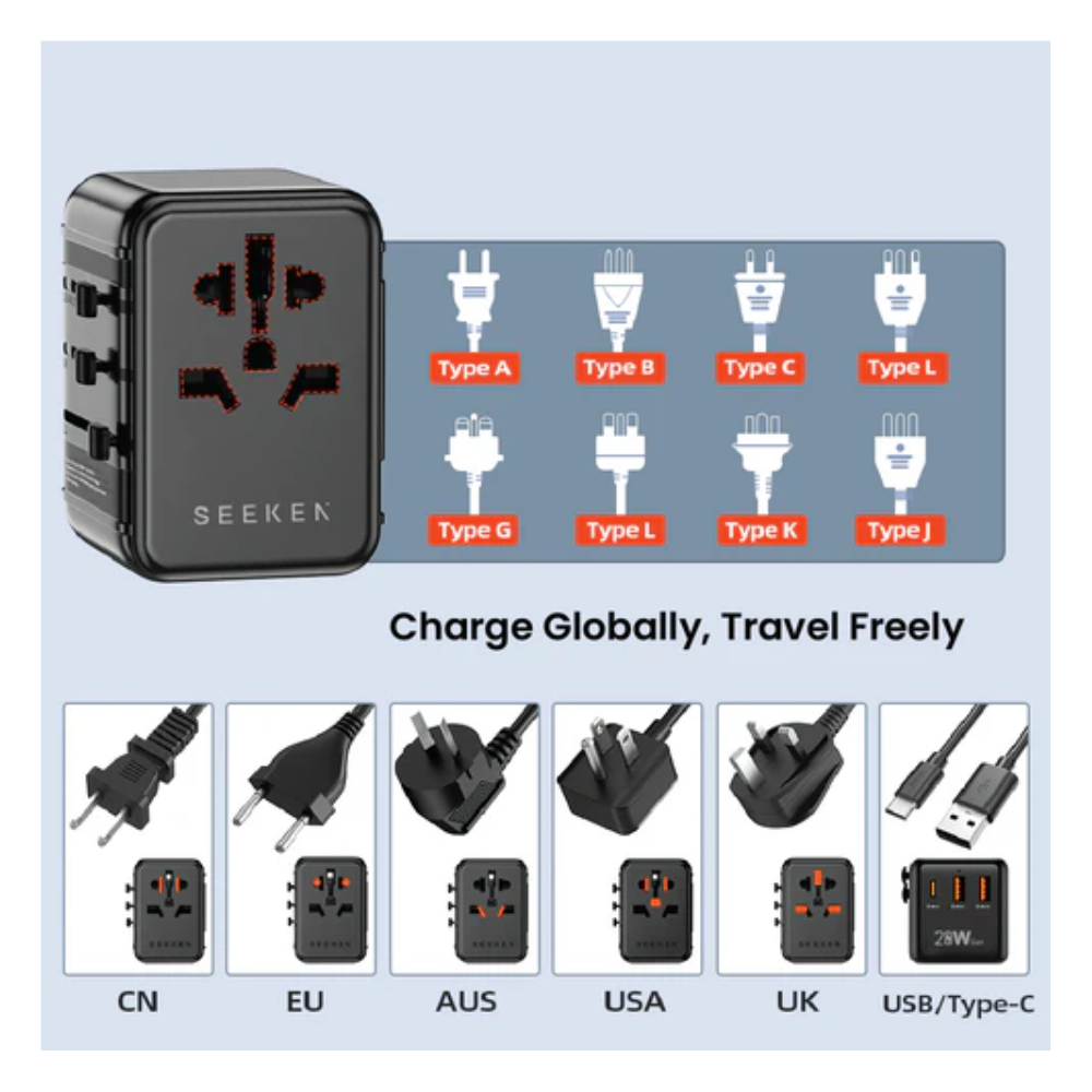 Seeken STA-F1 20W GAN Travel Adapter-Blk — image 3