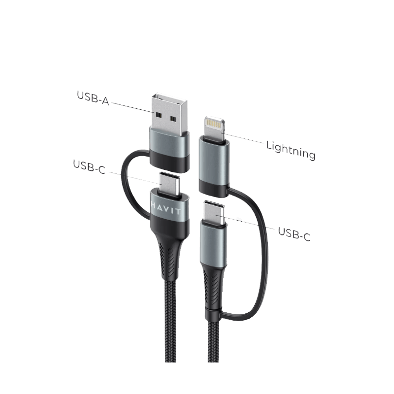 Havit 4 in 1 PD 60W 1M Charging Cable — image 2