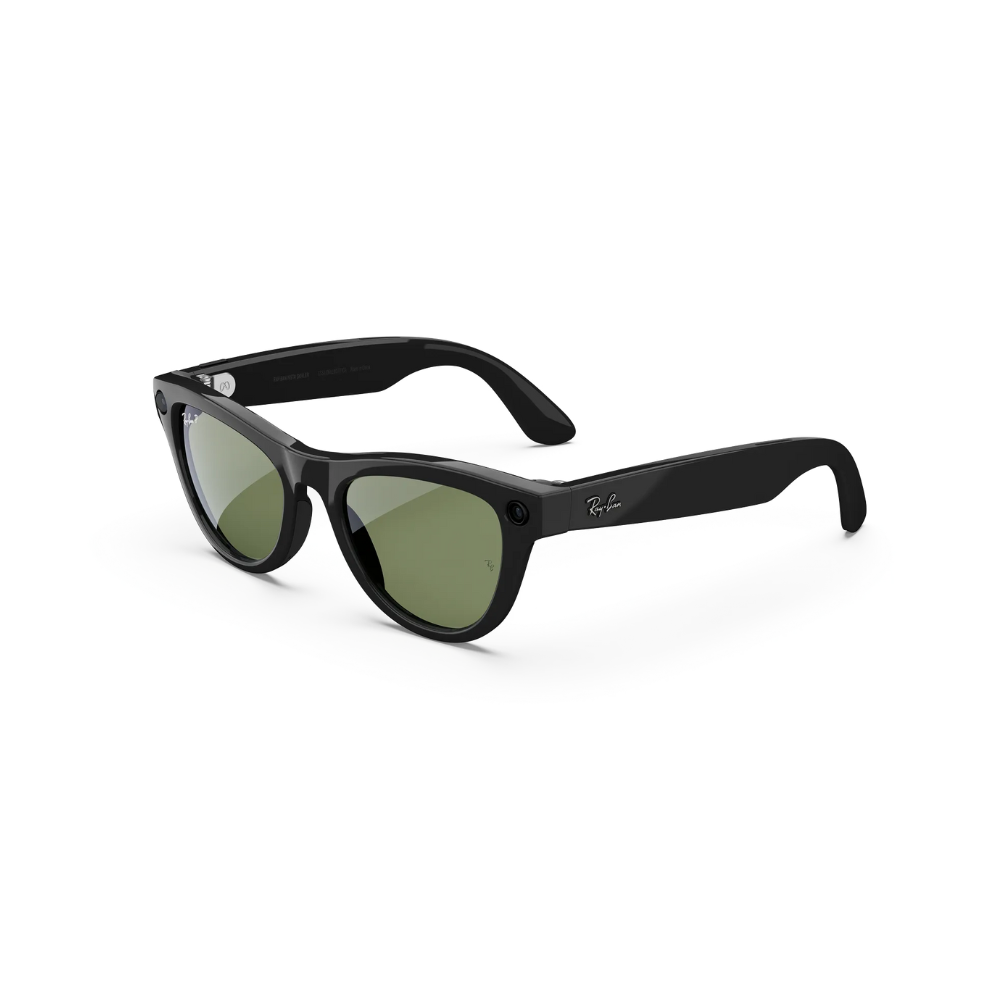 Ray-Ban META WAYFARER SHINY BLACK G15 GREEN – 4006 – 50 - C 601/7150 SMART GLASSES — image 1