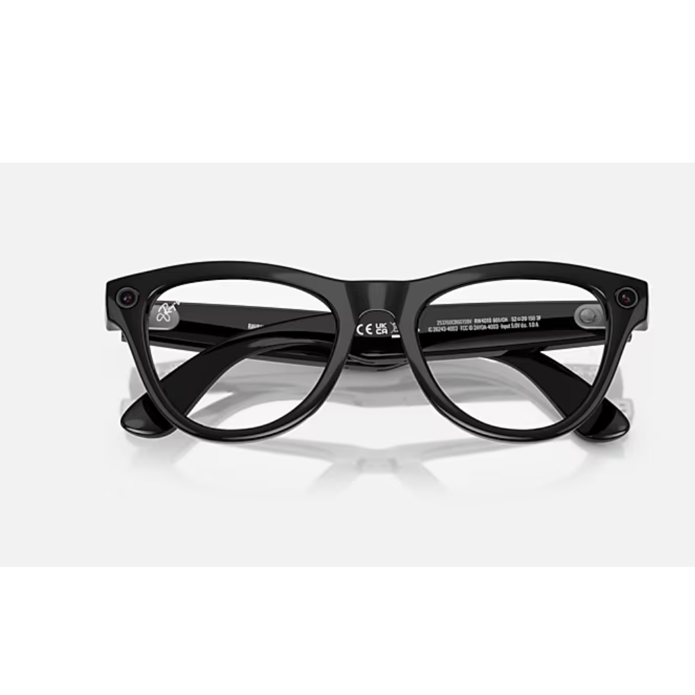 Ray-Ban META WAYFARER SHINY BLACK CLEAR – 4006 – 50 - C 601/SB50 SMART GLASSES — image 3