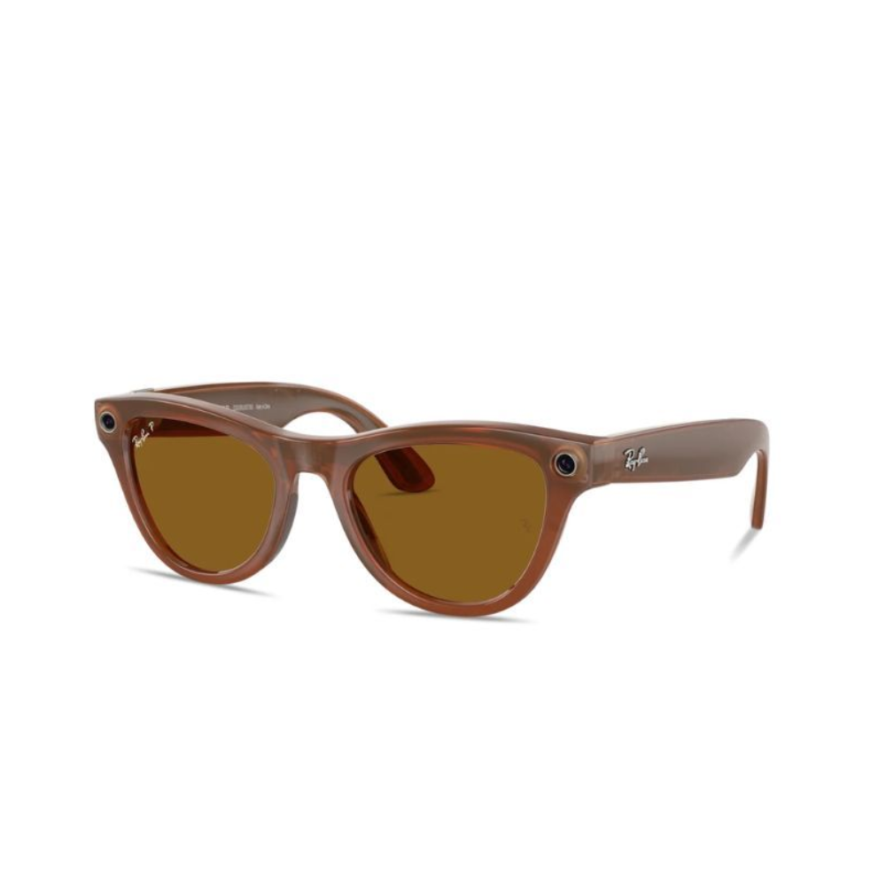 Ray-Ban META SKYLER SHINY CARAMEL POLAR BROWN – 4010 – 52 - C 67548352 SMART GLASSES — image 2