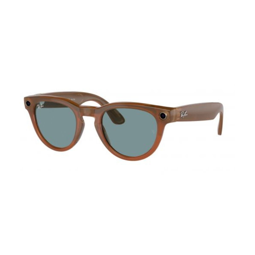 Ray-Ban META HEADLINER SHINY CARAMEL TRANSITIONS SAPPHIRE - 4009 – 50 - C 6706MF50 SMART GLASSES — image 4
