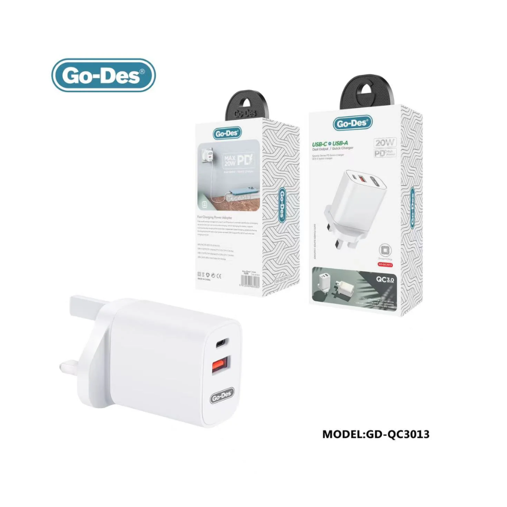Go Des PD 20W Fast Charging Kit with Type C Cable GD-QC3601 — image 3