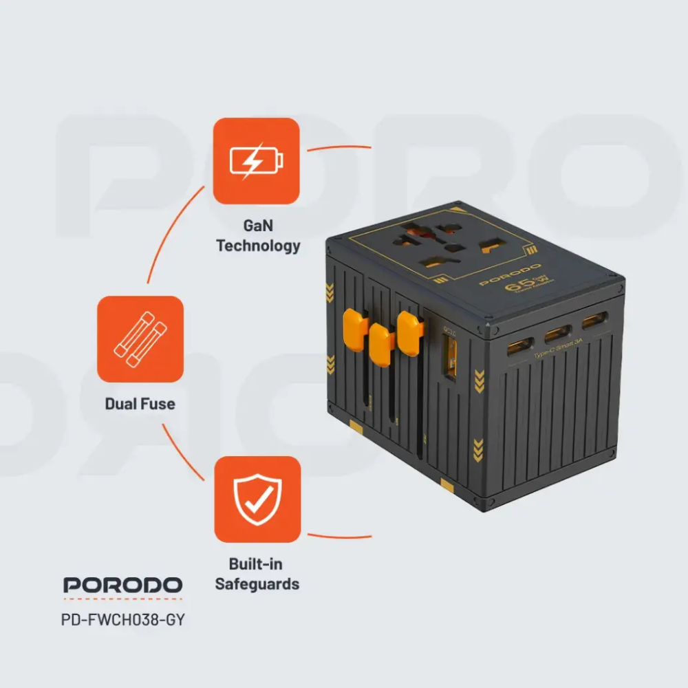 Porodo 5 Port Universal GAN Charger FWC038 — image 2